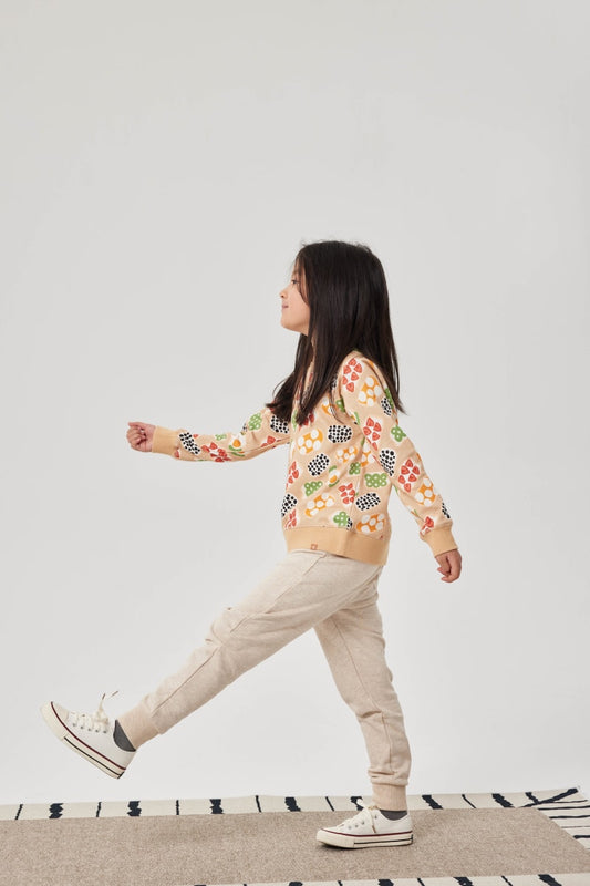 Combed Cotton Sweatpants - Beige