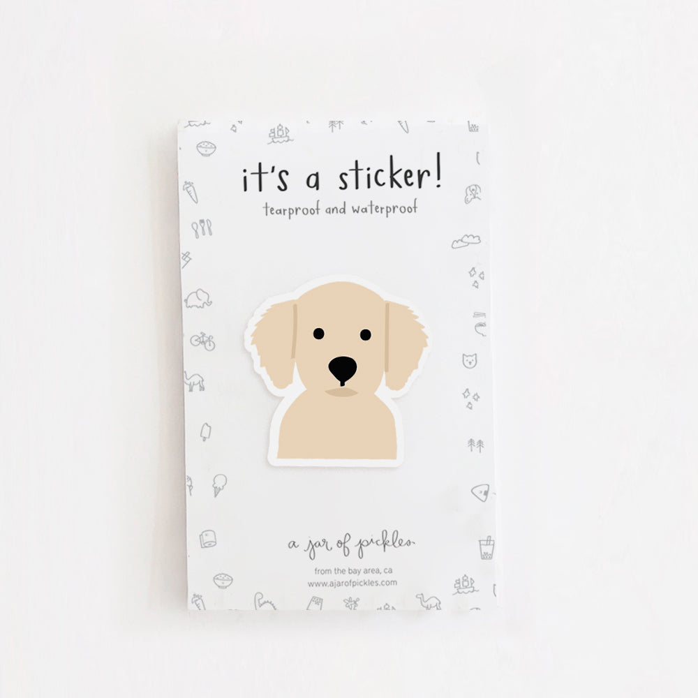 Golden Retriever Dog Vinyl Sticker