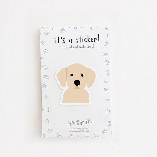 Golden Retriever Dog Vinyl Sticker