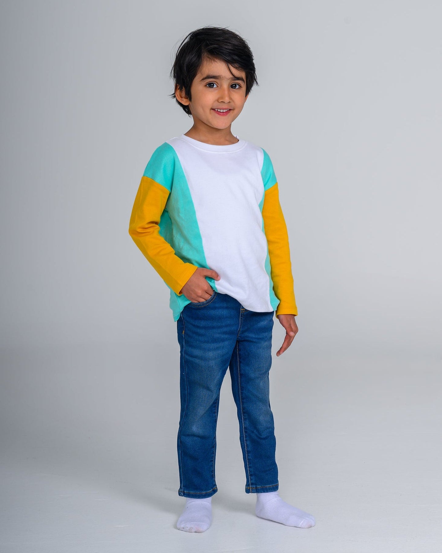 Long Sleeve Sunny Teal T-shirt