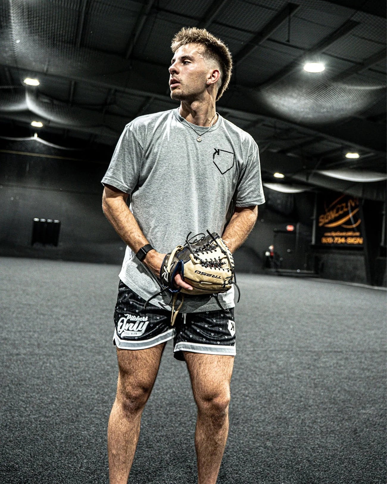 YOUTH Mesh Pinstripe Shorts - Black/White