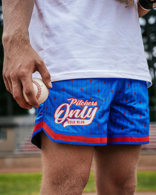 YOUTH Mesh Pinstripe Shorts - Blue/Red